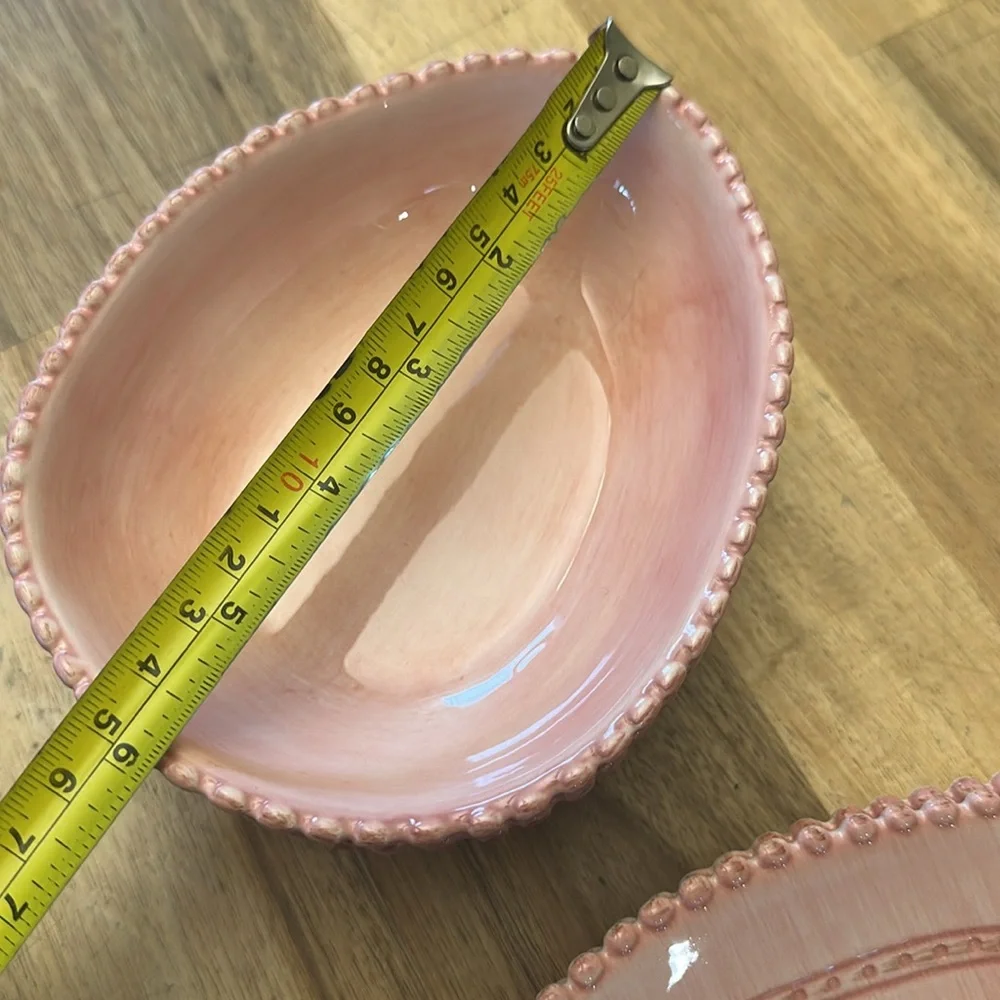 POTTERYBARN beaded egg plates set